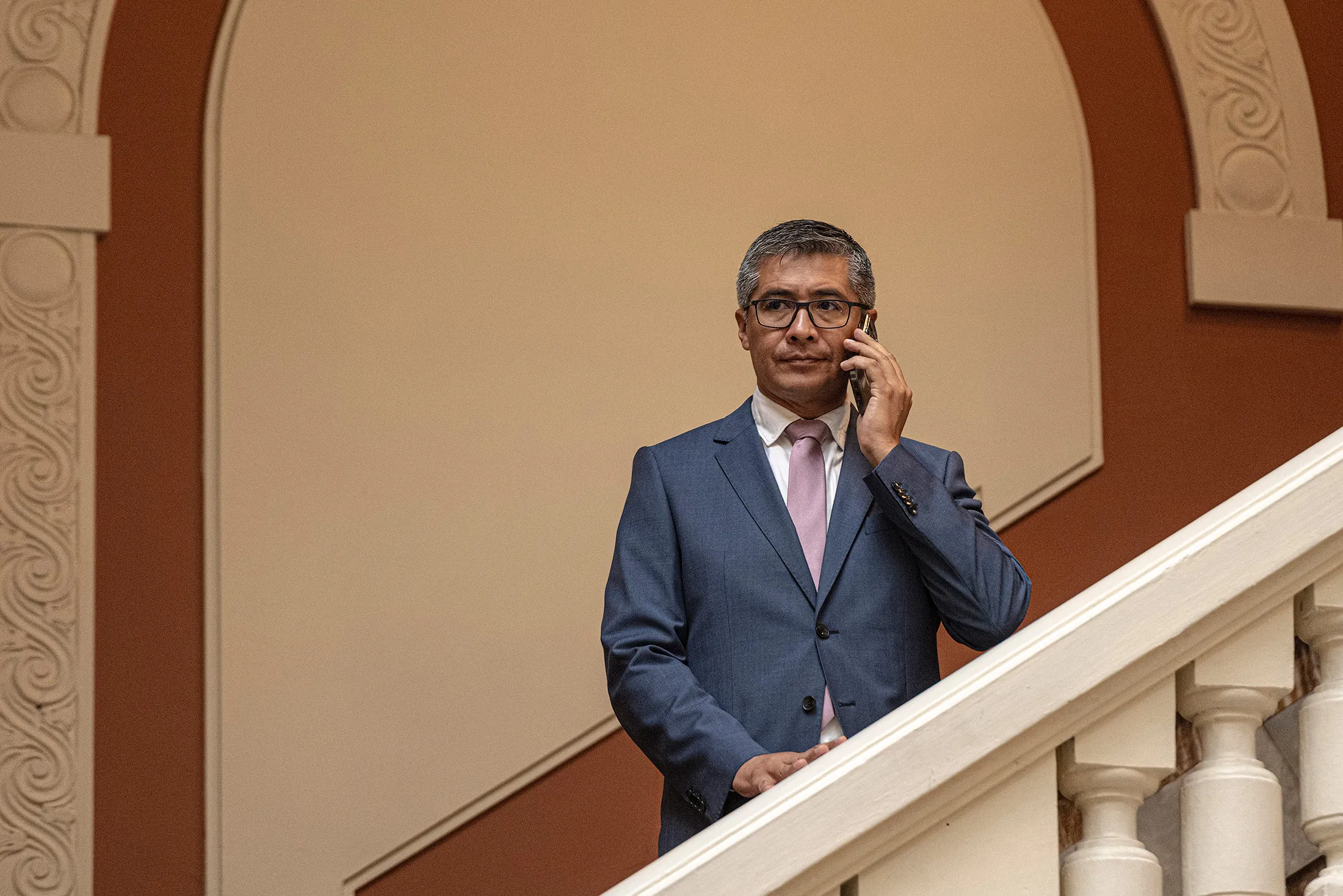 Jose Gabriel Espinoza following a swearing in ceremony at the Palacio Quemado in La Paz, Bolivia, on&nbsp;Nov. 9.