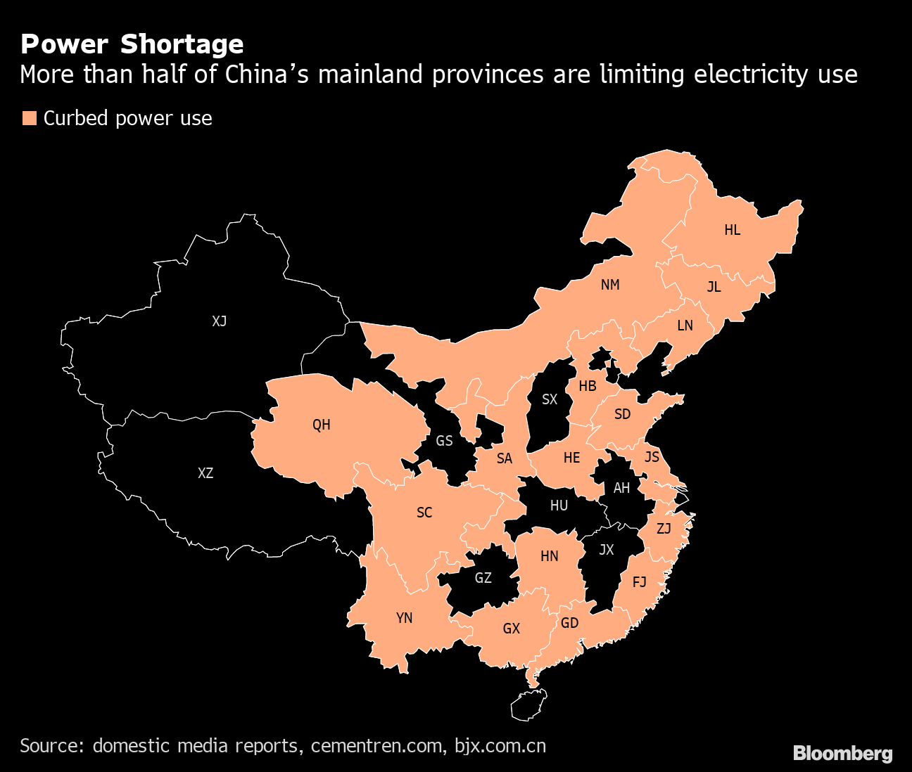 Supply Chains Threatened as Energy Crisis Curbs China Factories - Bloomberg