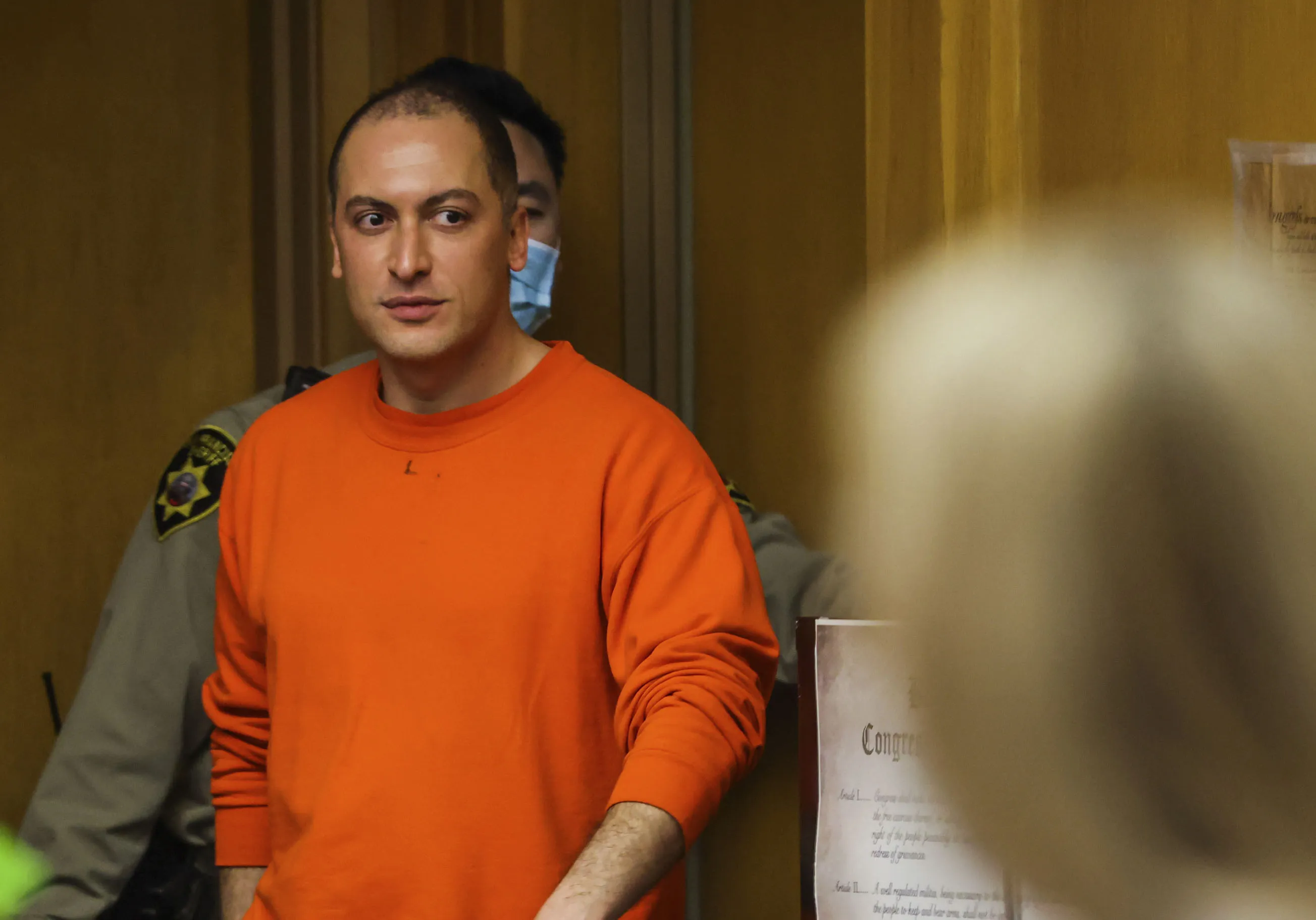Nima Momeni in&nbsp;court during&nbsp;his arraignment in San Francisco on May 2, 2023.