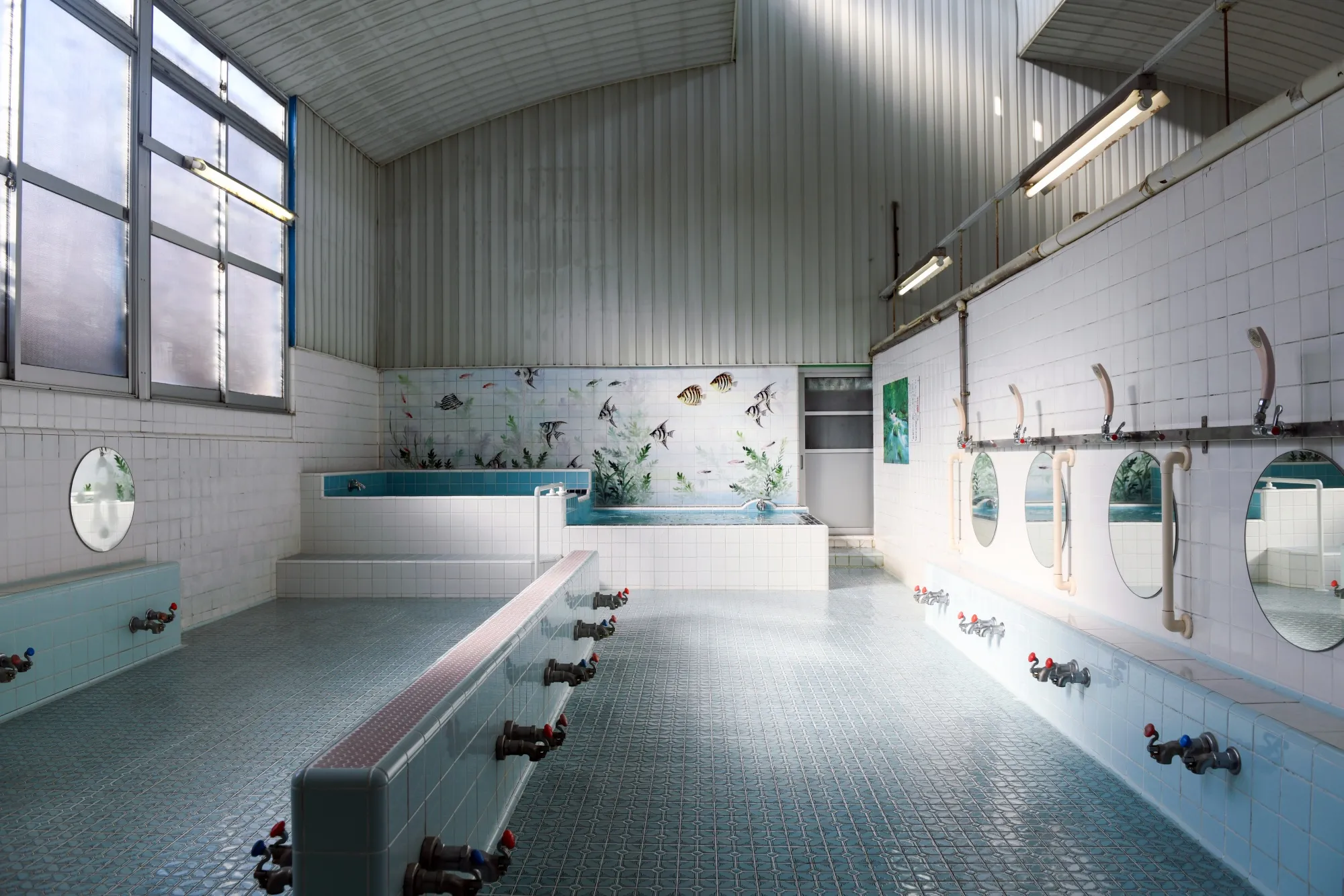 A women’s bath at the Uenoyu sento in Gunma prefecture.