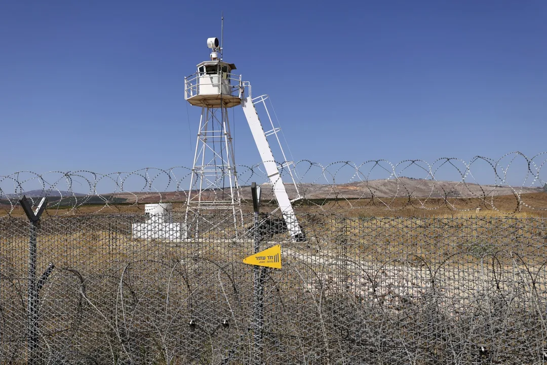 A watch tower along the border between Israel and Lebanon.