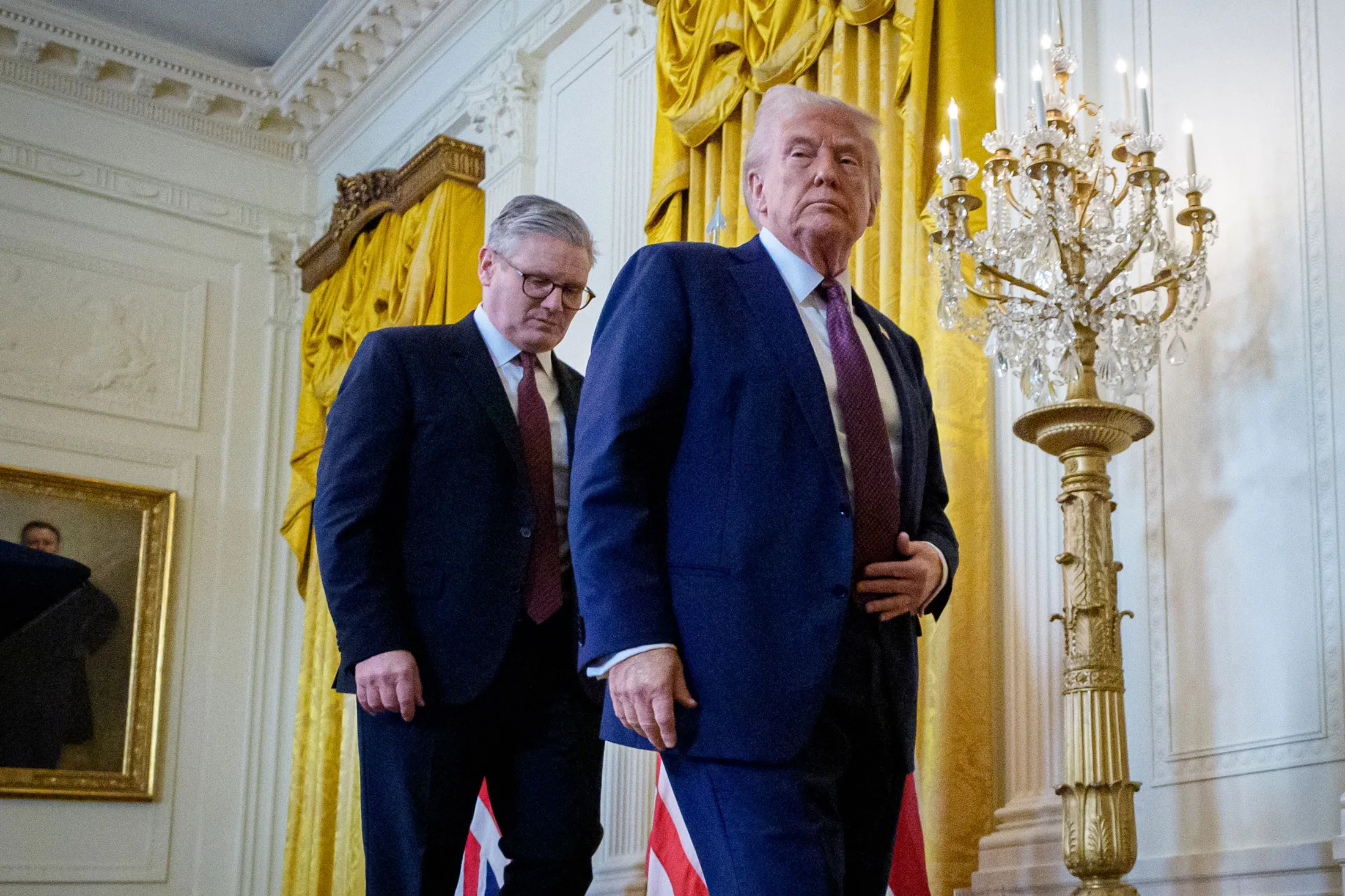 Keir Starmer and US President Donald Trump at the White House in 2025.