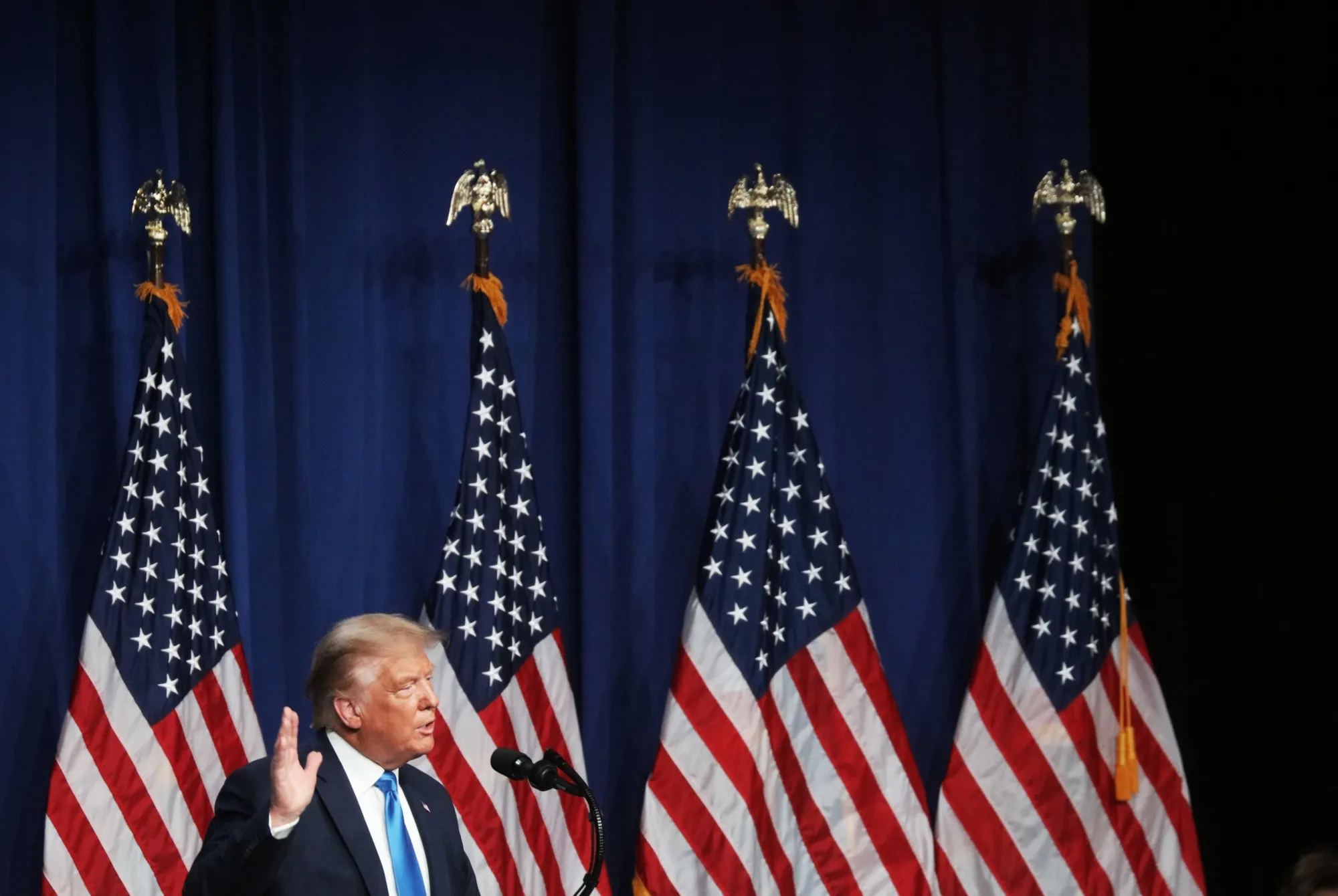 President Donald Trump speaks during the Republican National Convention in Charlotte on&nbsp;Aug. 24, 2020.&nbsp;