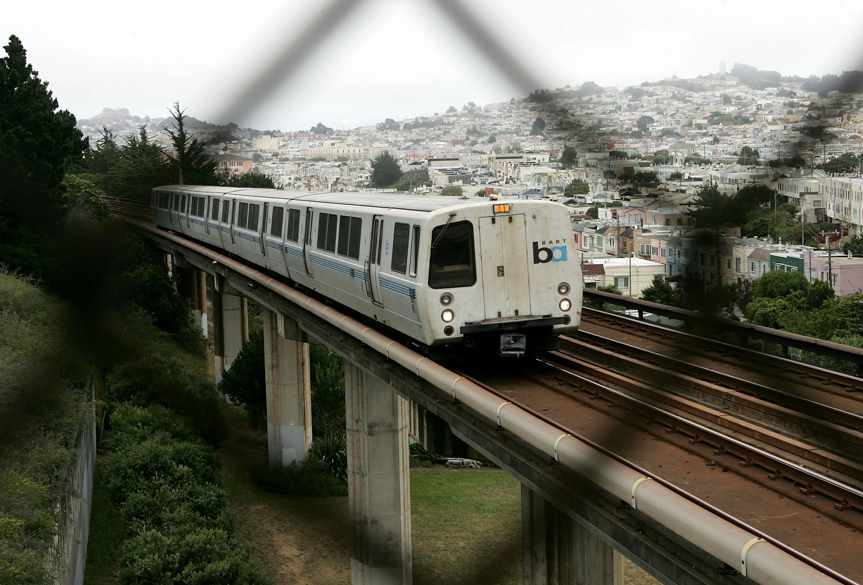 A Bay Area Rapid Transit&nbsp;train&nbsp;in San Francisco.