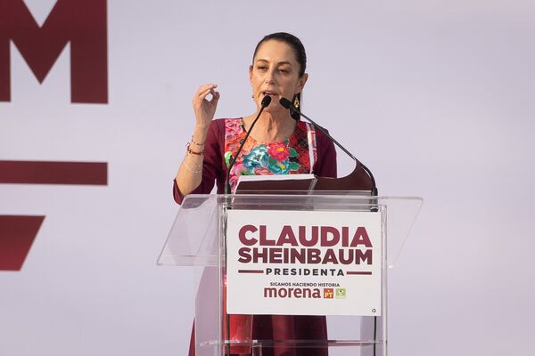 Presidential Candidate Claudia Sheinbaum Holds Campaign Launch Event