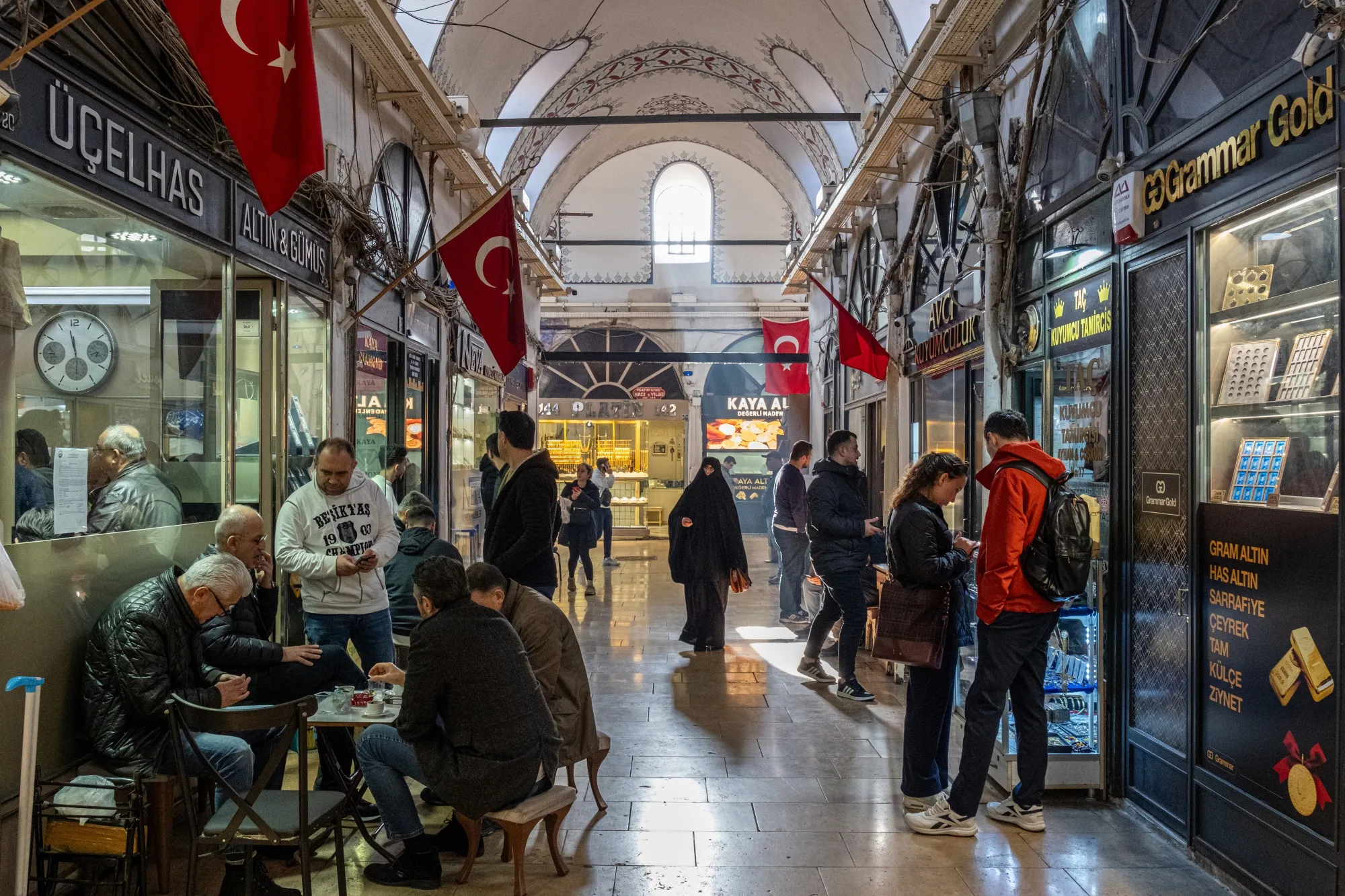 Shoppers in the Grand Bazaar in Istanbul.