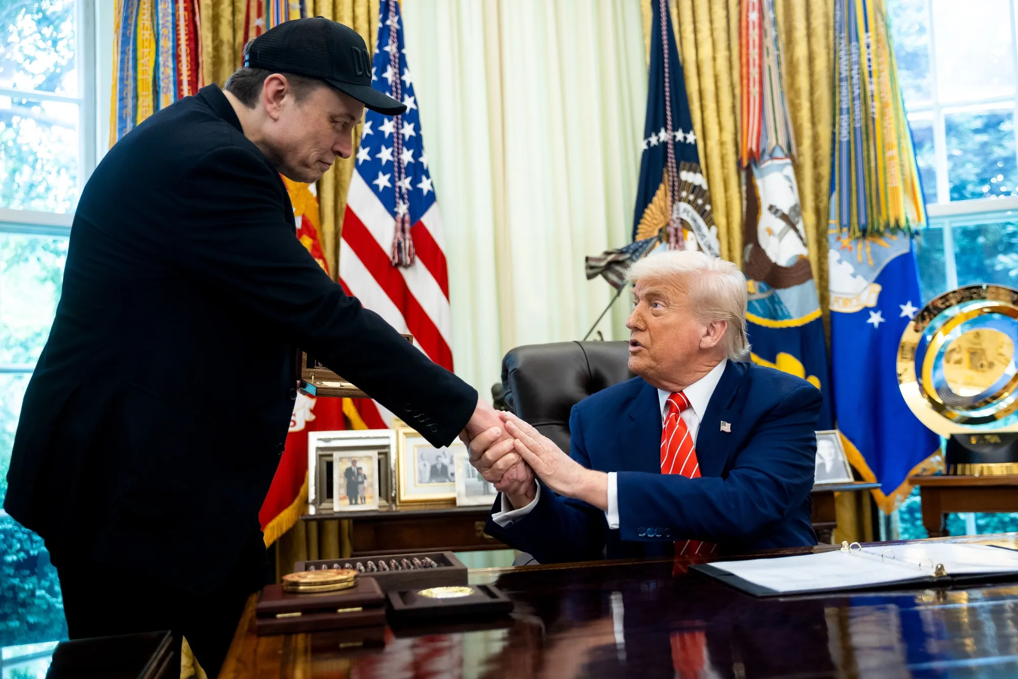 Trump and Musk at the White House in May.