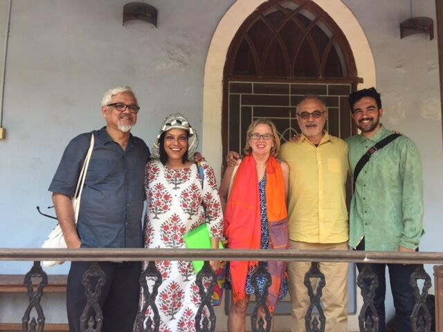 From left: Ghosh, Mira Nair, Ghosh's wife Deborah Baker, Mahmood Mamdani, and Zohran Mamdani in Goa in 2017.