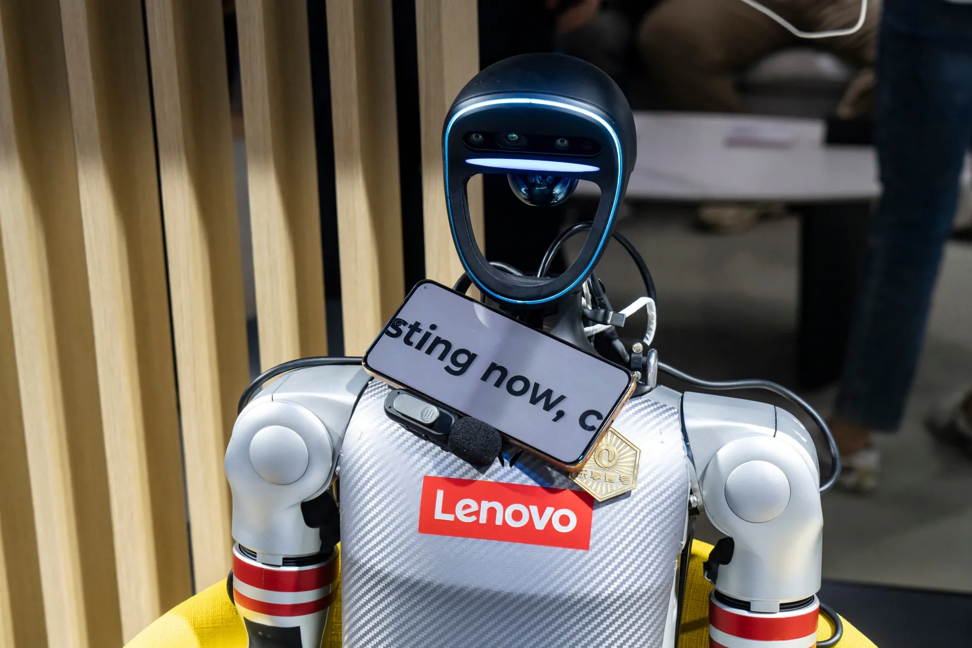 A humanoid robot from Lenovo Group.&nbsp;Optimism about China's potential to compete with the US in AI has fueled&nbsp;excitement in the country's chip stocks.