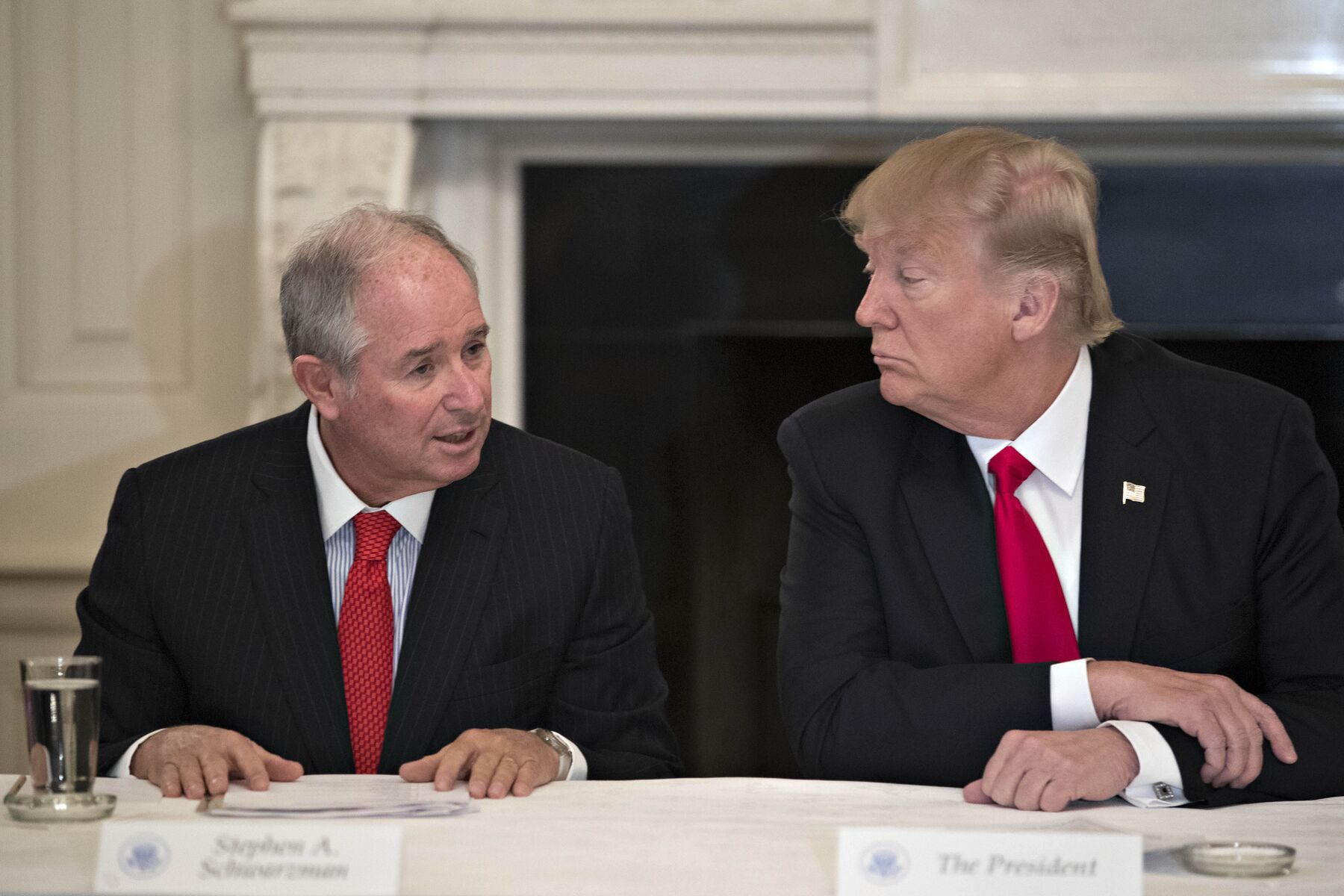 Donald Trump and Steve Schwarzman.