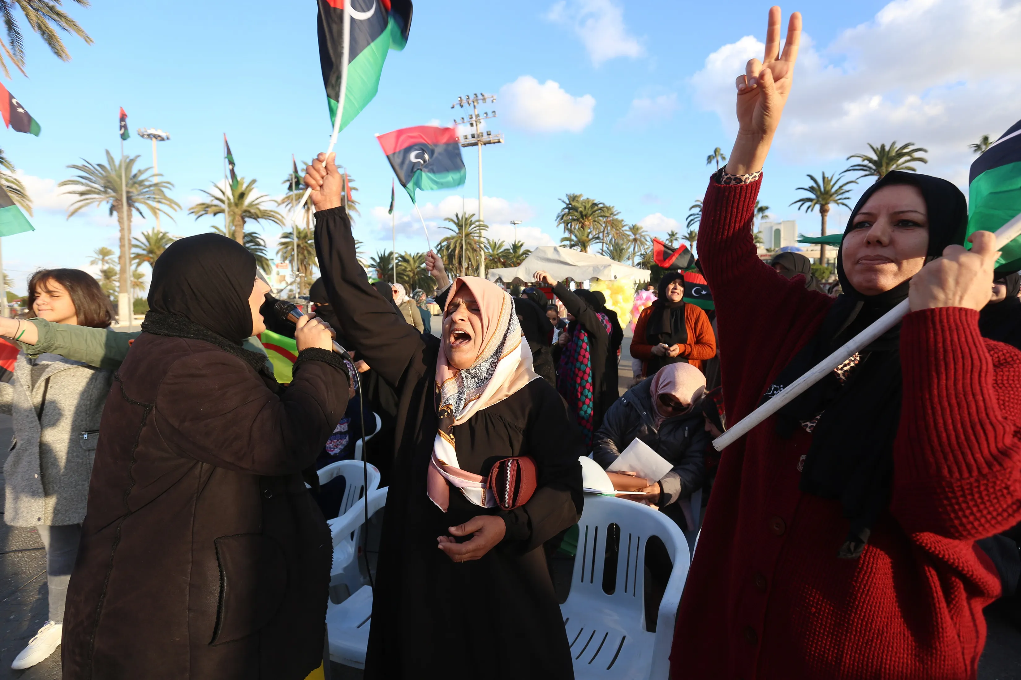 A demonstration against Haftar in Tripoli.