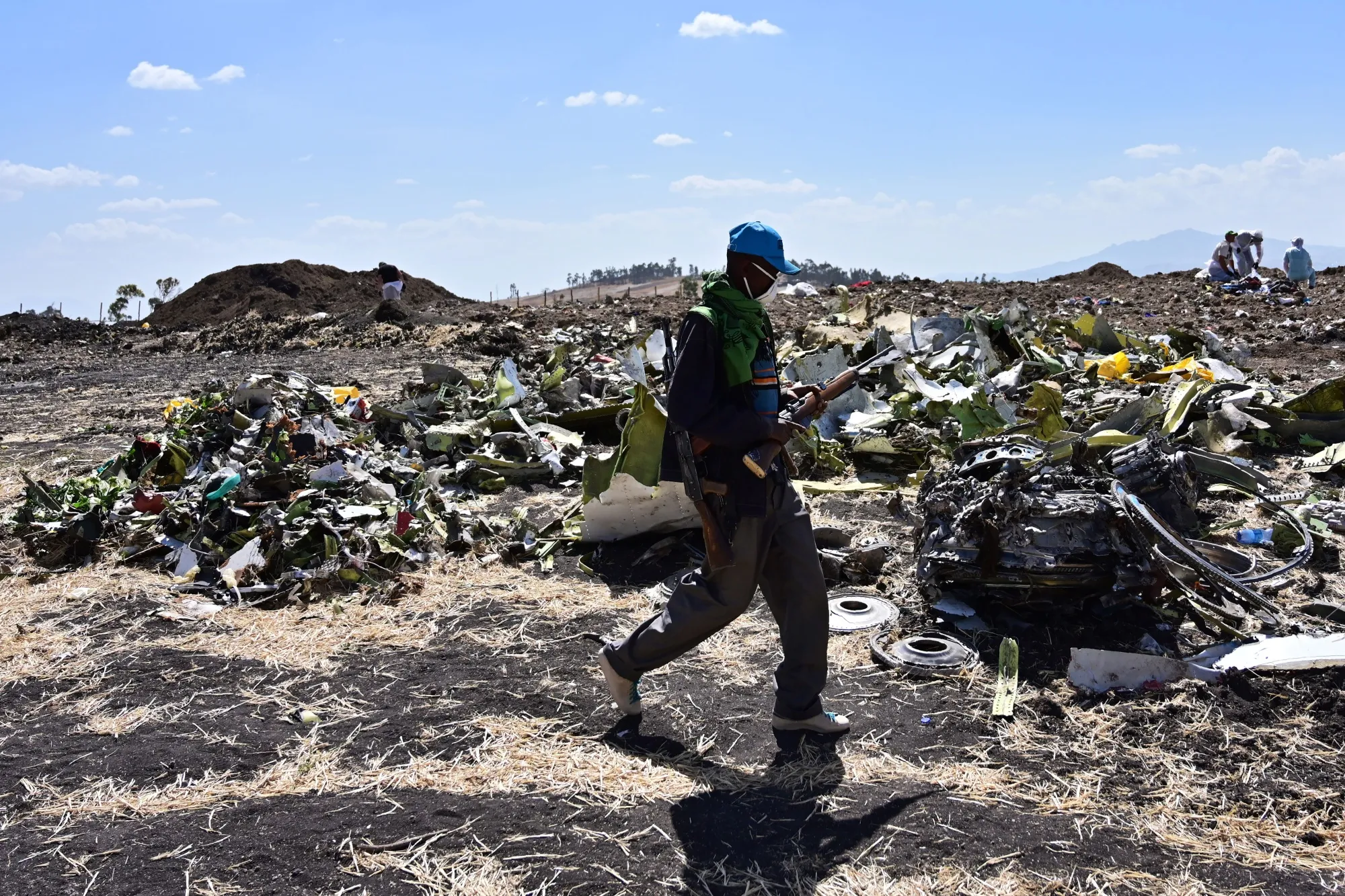 The crash site&nbsp;on March 16.
