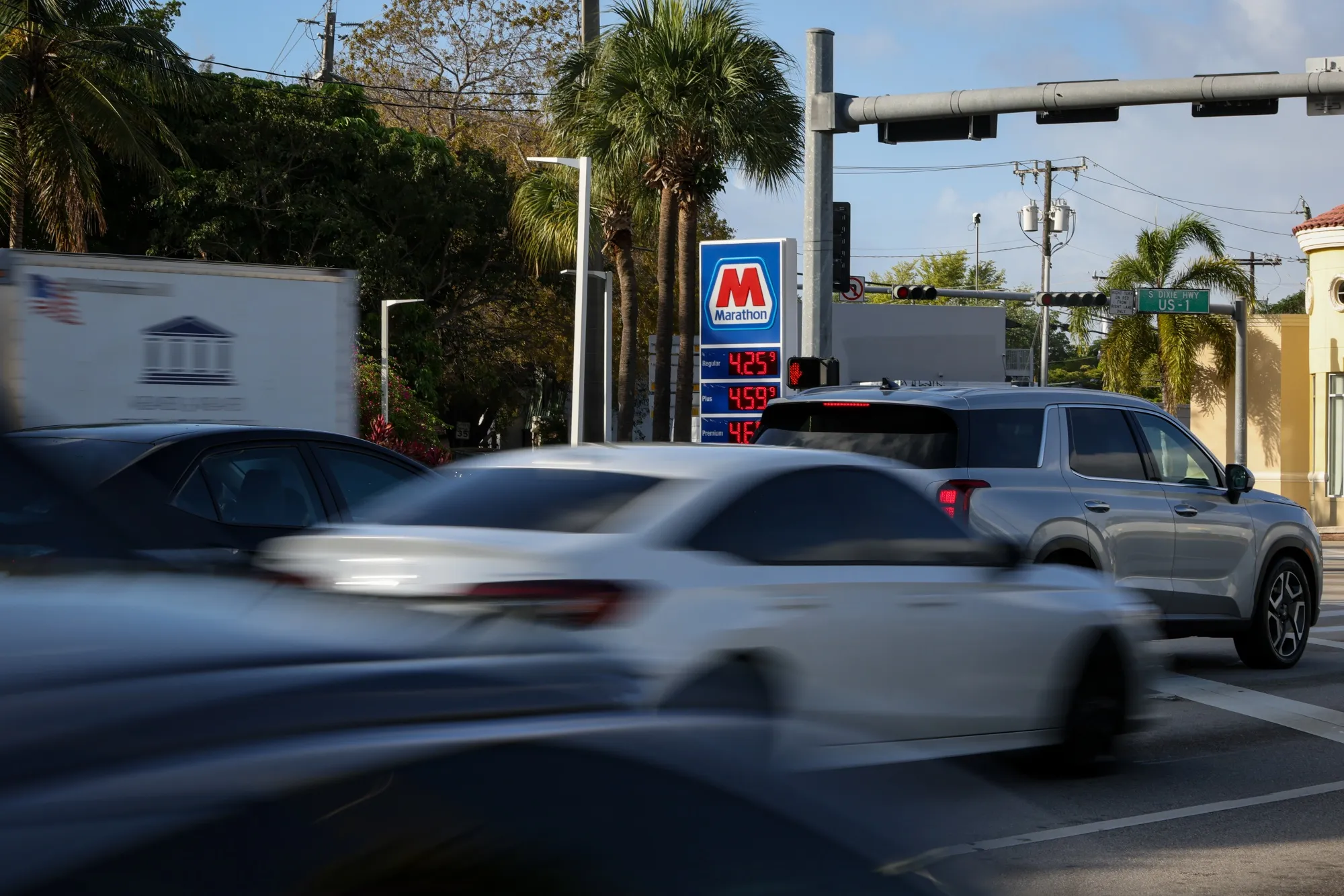 A&nbsp;gas station in Miami, Florida.