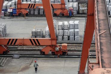 Aluminum Stockyard in China As Trump Sets 25% Tariffs on Steel, Aluminum