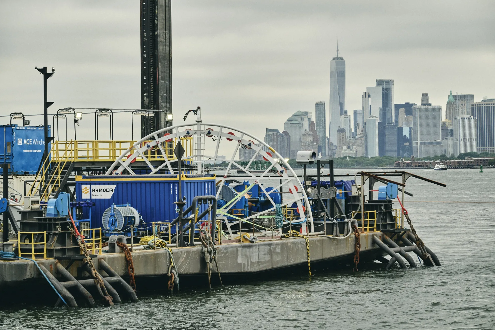 The Marmac 306 in the New York Harbor near Brooklyn, New York. 