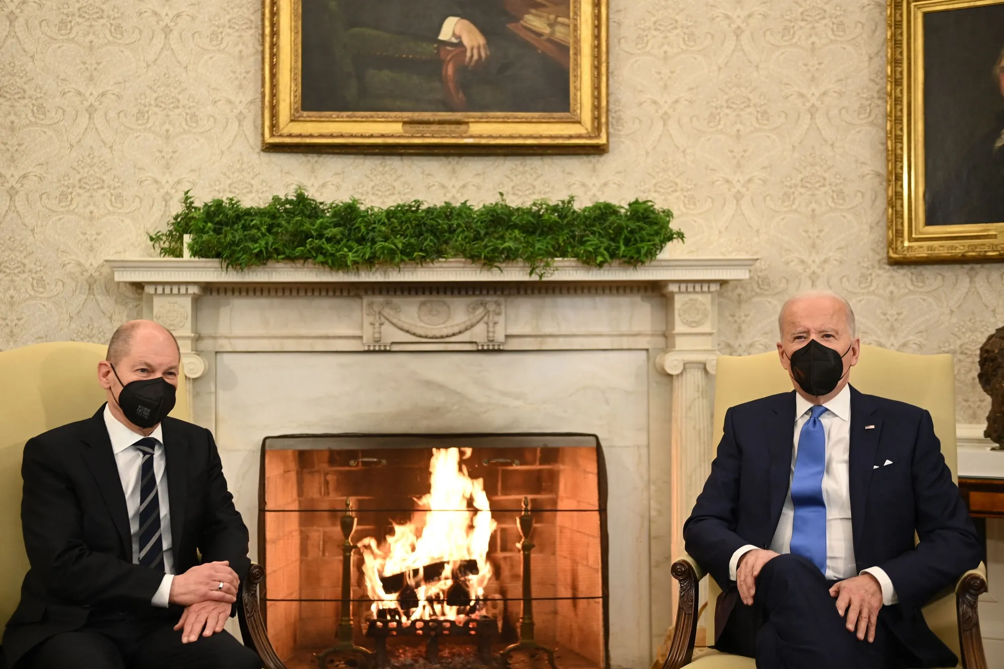 Cosy, cordial and&nbsp;coherent: Scholz (left) and Biden.
