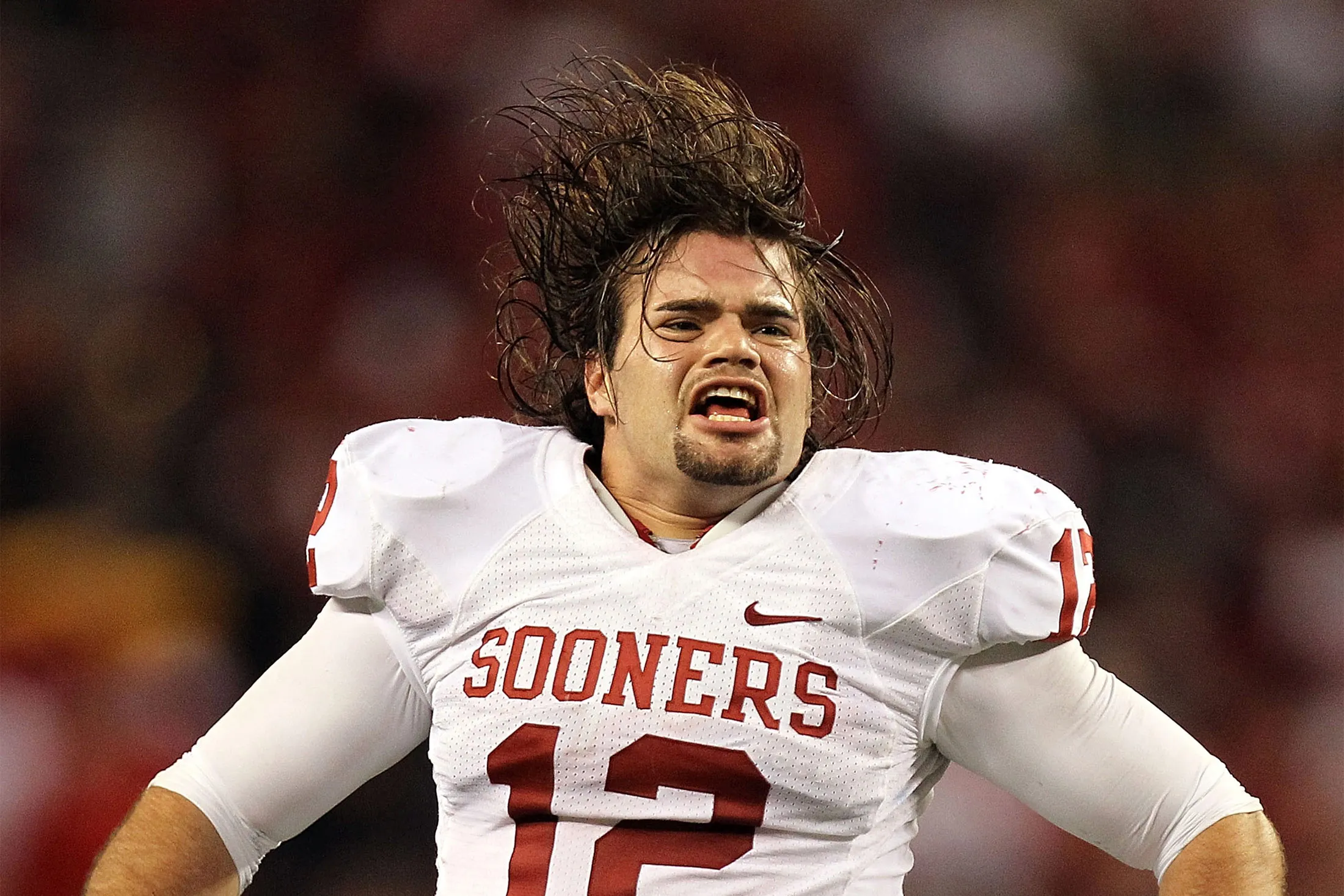 Austin Box celebrates a win during the Big 12 Championship in 2010.