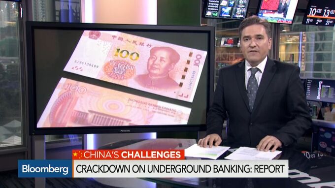 China Cracks $64 Billion `Underground Bank' Moving Money Abroad - Bloomberg