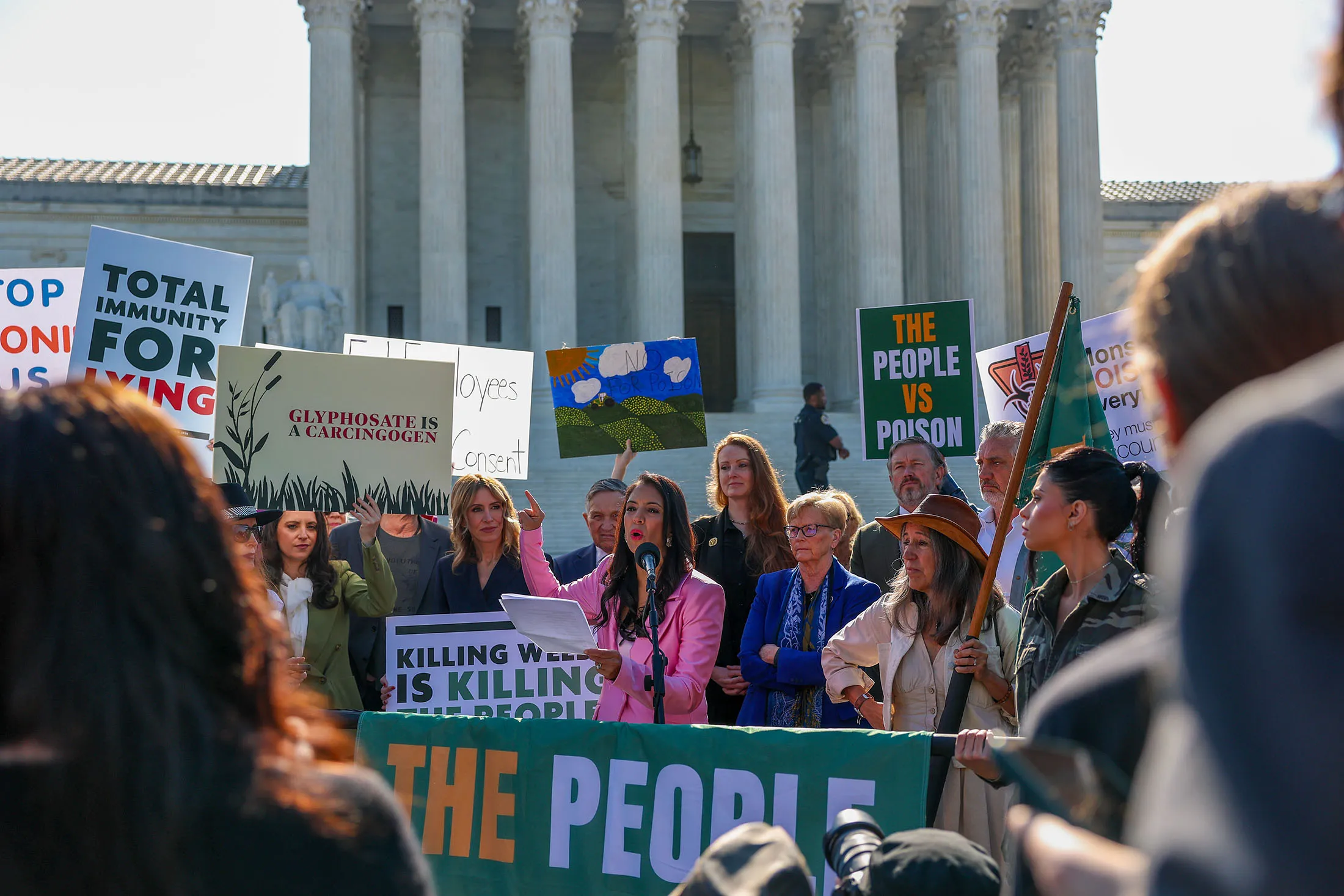 Protesters at the Supreme Court on April 27.