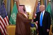 U.S. President Donald Trump and Saudi Deputy Crown Prince Mohammad bin Salman al-Saud take part in a bilateral meeting at a hotel in Riyadh on May 20, 2017.
