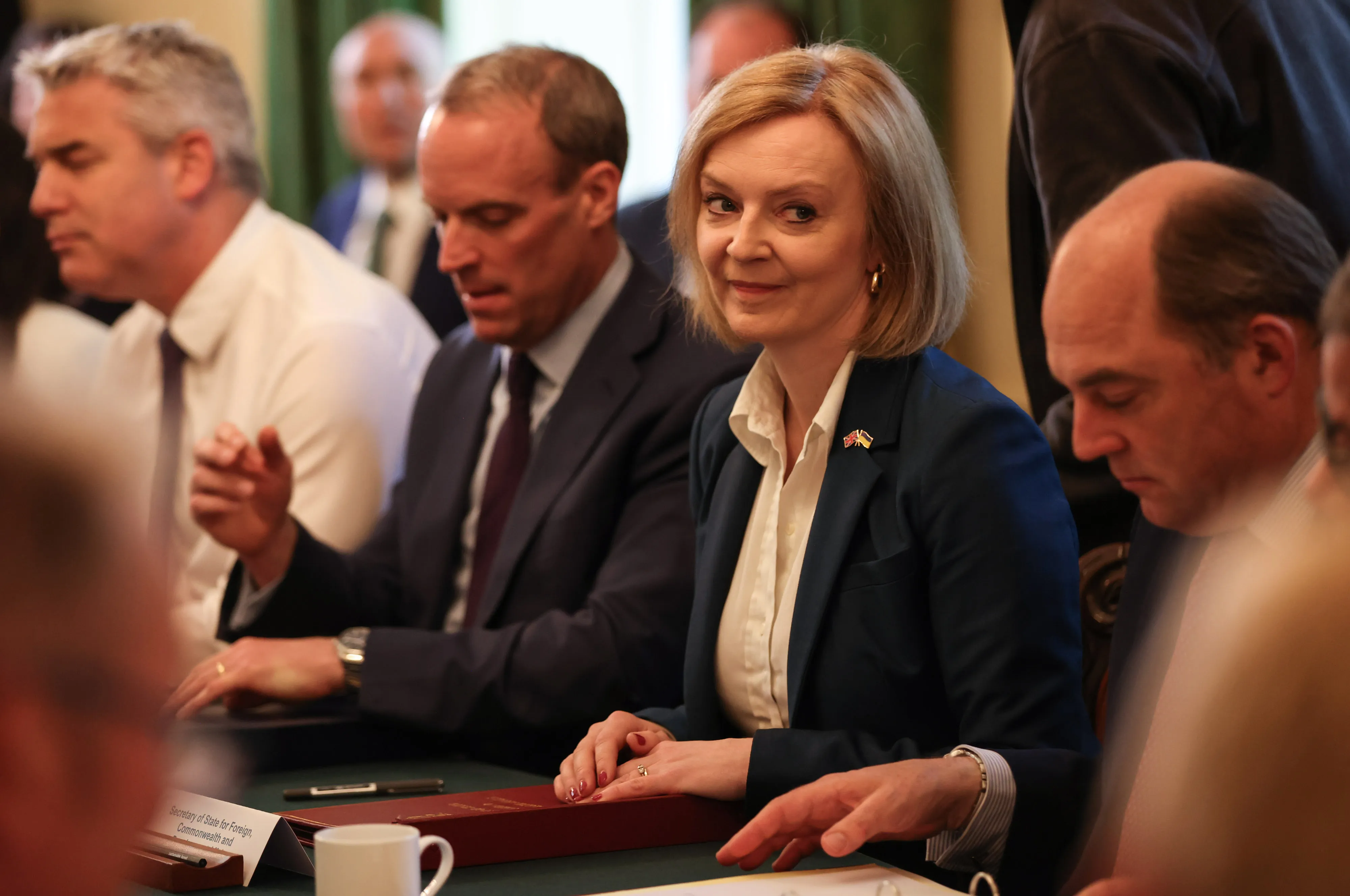 Liz Truss during a cabinet meeting in London, on May 17.