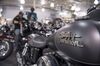 The Harley-Davidson Inc. logo is seen on the fuel tank of a motorcycle on display at the Oakland Harley-Davidson dealership in Oakland, California, U.S.