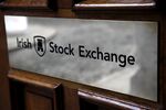 The Irish Stock Exchange logo is displayed at the entrance to the headquarters in Dublin, Ireland, on Tuesday, Dec. 14, 2010.