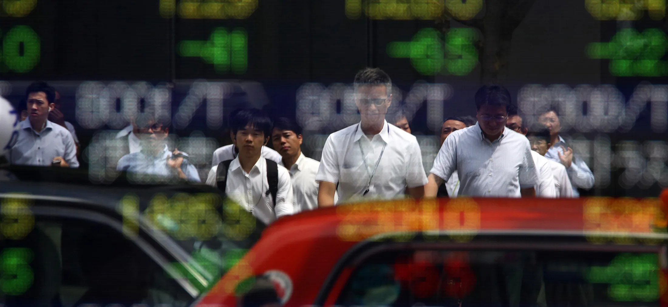 Stock Market Illustrations As Japan Stocks Slump After U.S. Equities Plunge