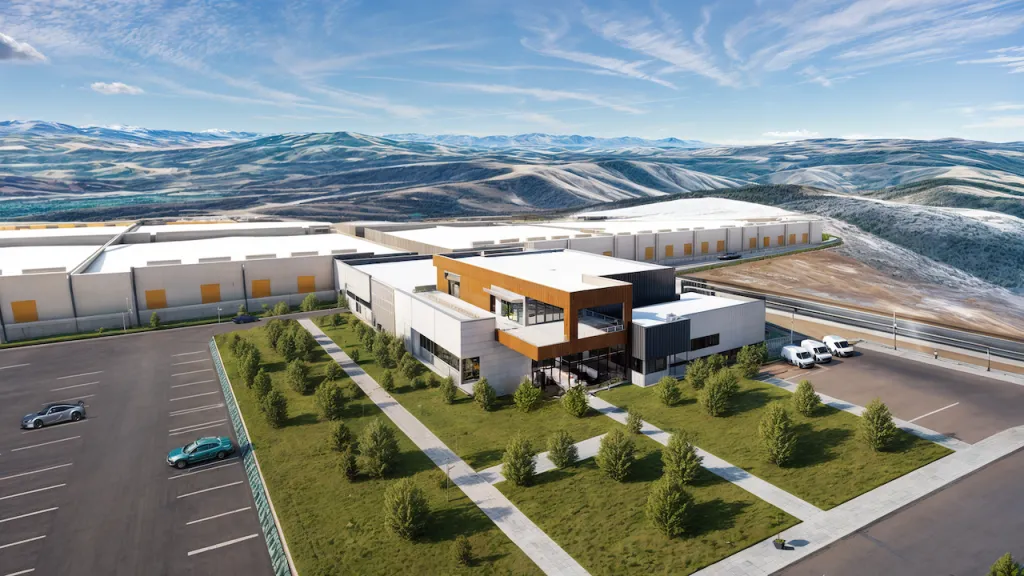 A rendering of the data center.
