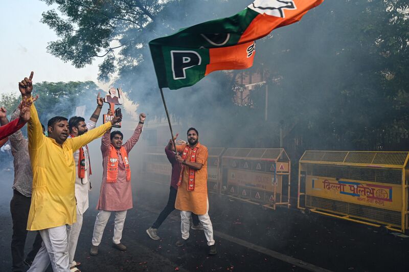 India Election Results in New Delhi