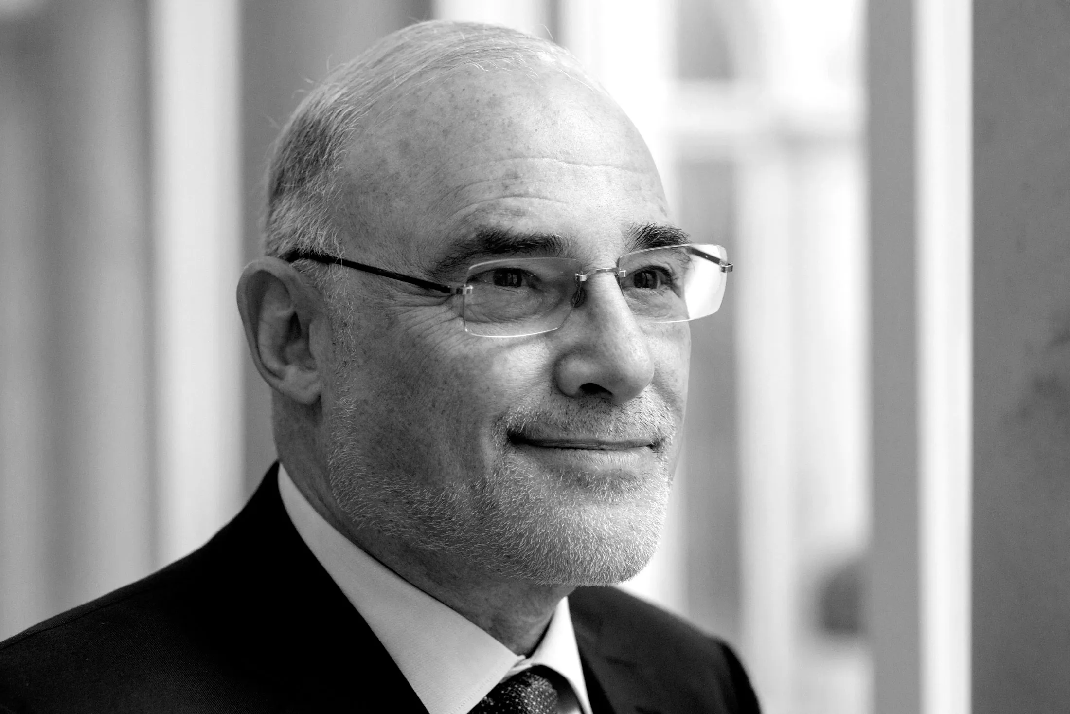 Leo Apotheker, former chief executive officer of Hewlett-Packard Co. and SAP SE, poses for a photograph ahead of an interview in Frankfurt, Germany, on Thursday, Jan. 23, 2015.
