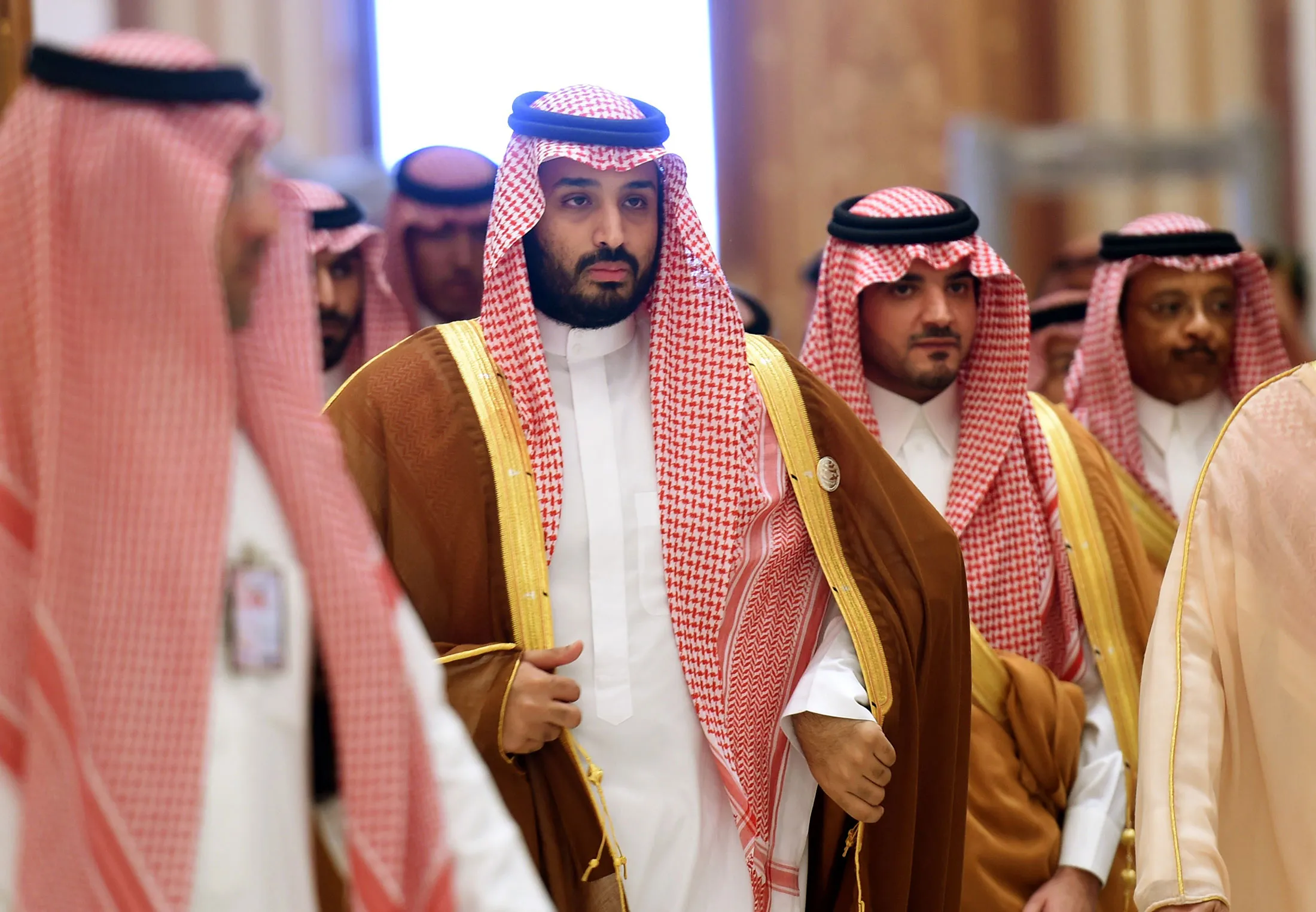 The military coalition includes 34 nations and is backed by 10 others, Saudi Arabia’s Deputy Crown Prince Mohammed bin Salman, pictured left, who is also the kingdom’s defense minister, said in a televised press conference Tuesday.
