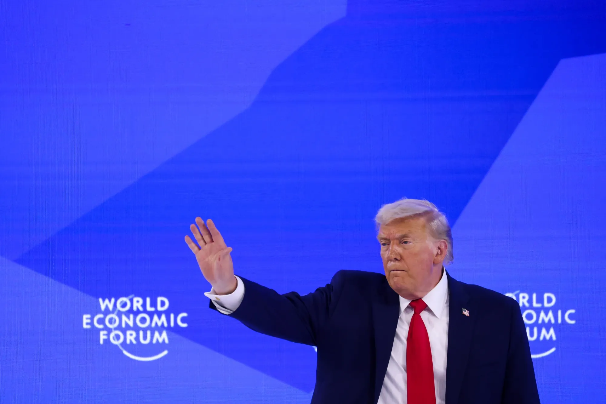 US President Donald Trump at the World Economic Forum in Davos, Switzerland, on Jan. 21, 2026.