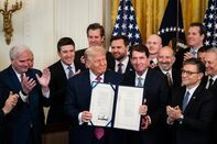 President Trump Holds Signing Ceremony For GENIUS Act At White House