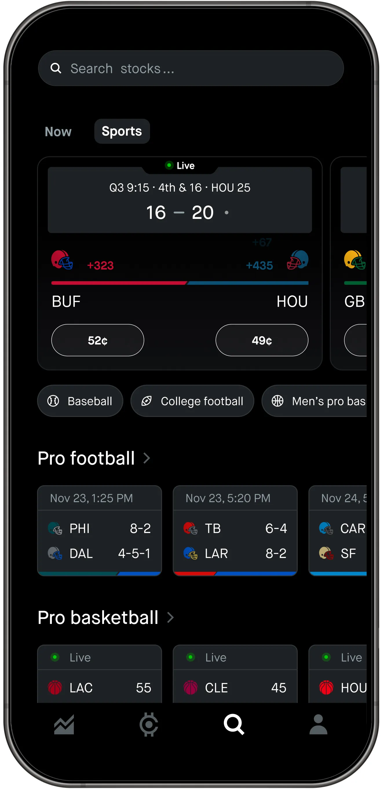 Robinhood Upgrades Sports Prediction Market Offering With Look of Online  Betting - Bloomberg