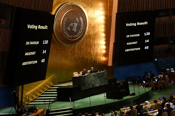 The United Nations&nbsp;General Assembly gathered&nbsp;for&nbsp;an Oct. 27 vote in New York on an&nbsp;"humanitarian truce"&nbsp;amid&nbsp;the Israel-Hamas war.