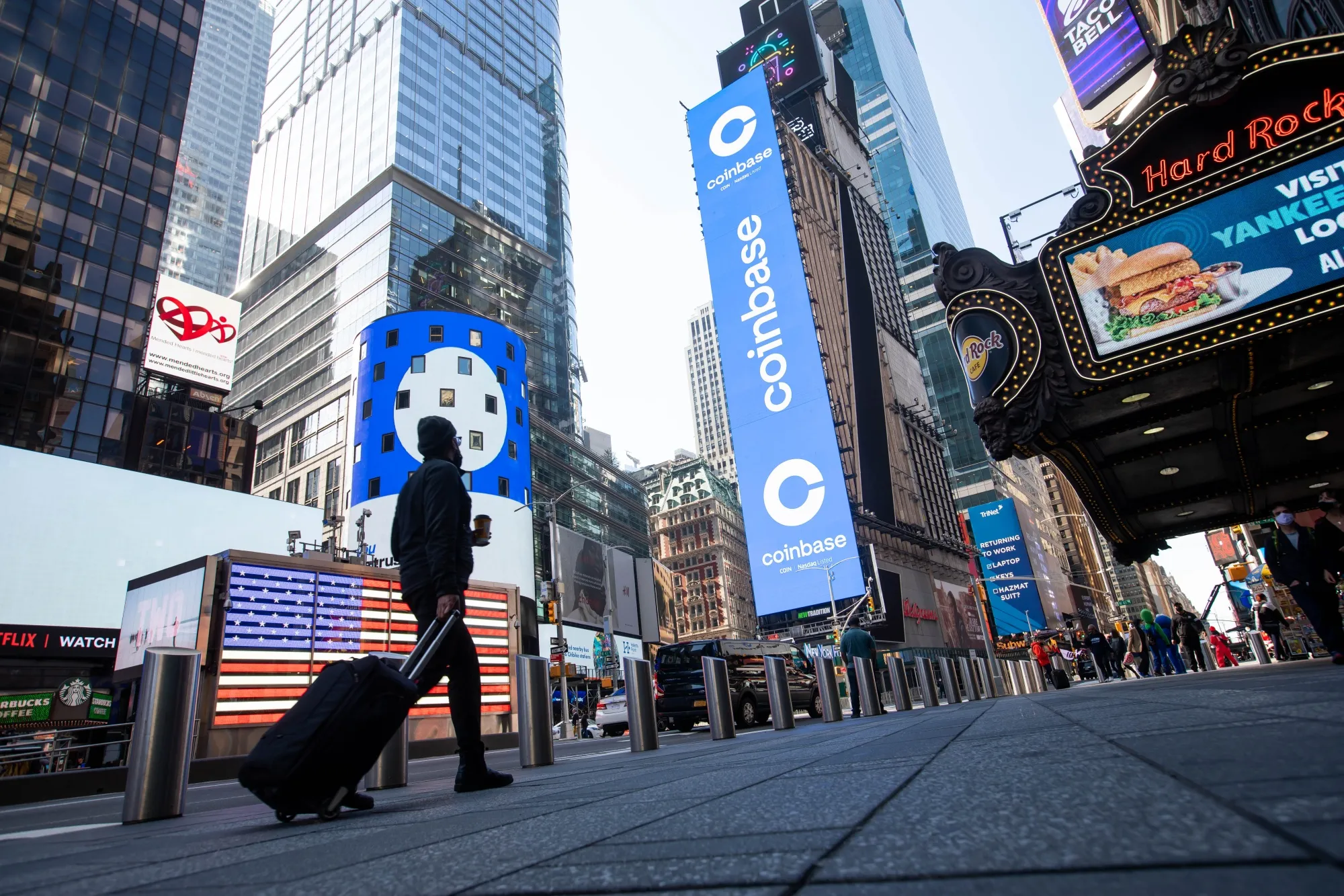 Coinbase Global Debuts Initial Public Offering At Nasdaq MarketSite