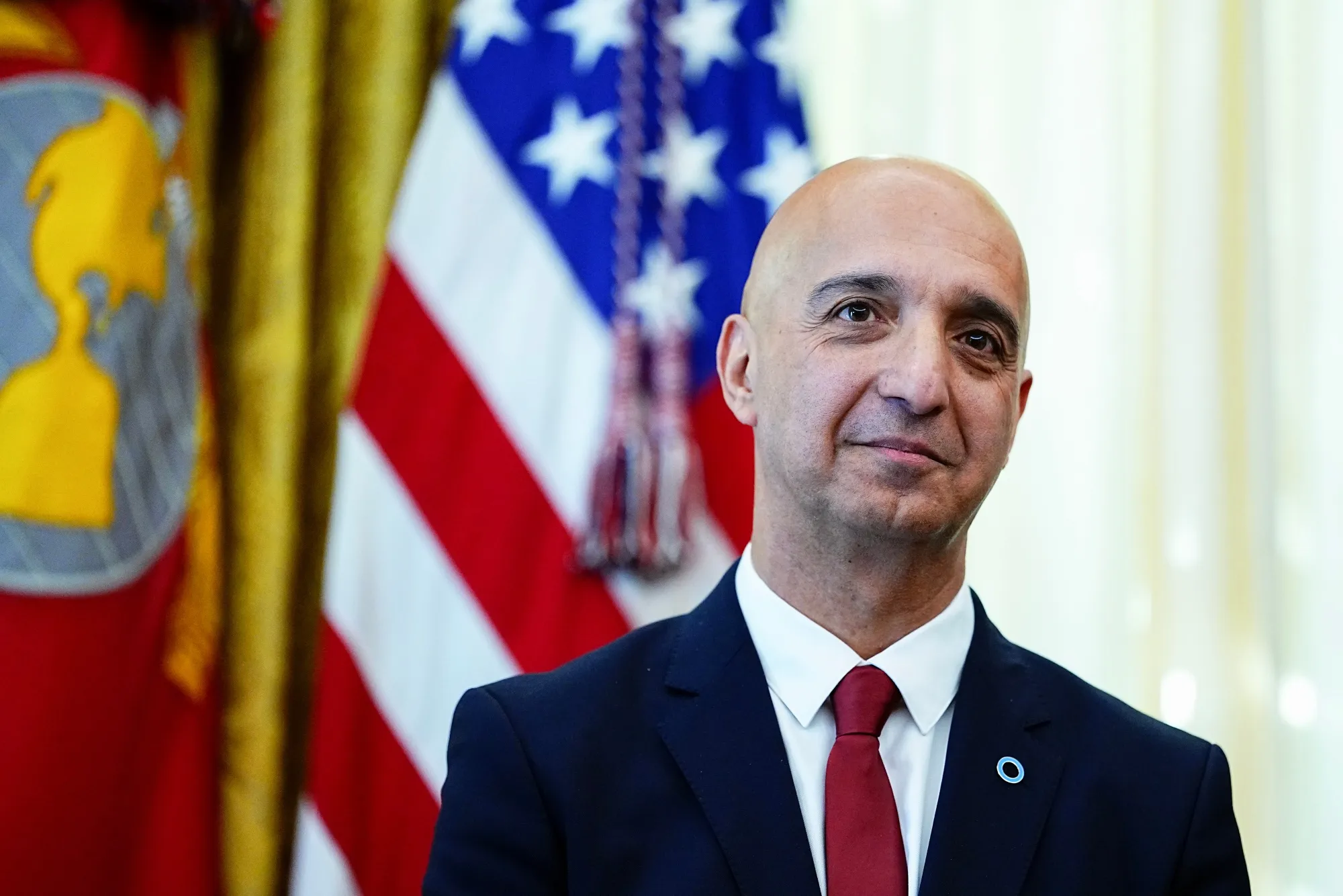 Novo&nbsp;CEO Mike Doustdar in the Oval Office of the White House, on Nov. 6.