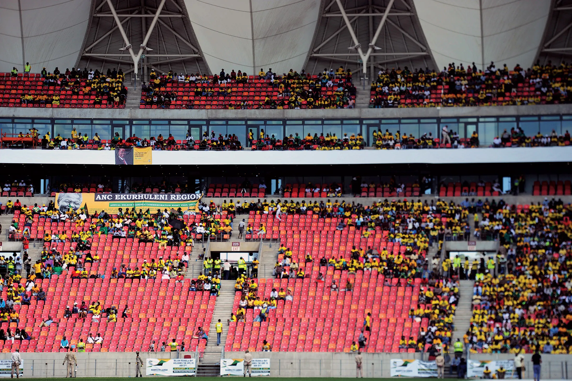 Nelson Mandela Bay Stadium during the ANC’s manifesto launch.

