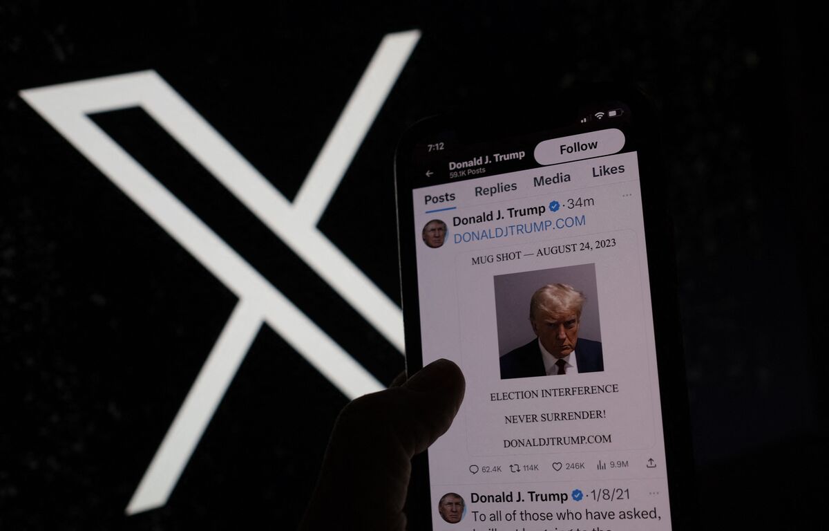 Trump Posts On X (Twitter) With Mugshot After Fulton County Jail ...