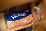 A box of Kimberly-Clark Corp. Kleenex brand tissues.