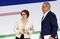 Elvira Nabiullina, left, and Andrey Kostin during the Bank of Russia's Financial Congress, on July 2.