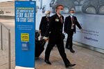 British Airways flight crew wear at Heathrow airport, London.