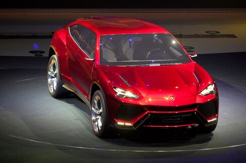 The Lamborghini Urus sport-utility concept vehicle, which was shown in China in 2012. It still does not exist in production.