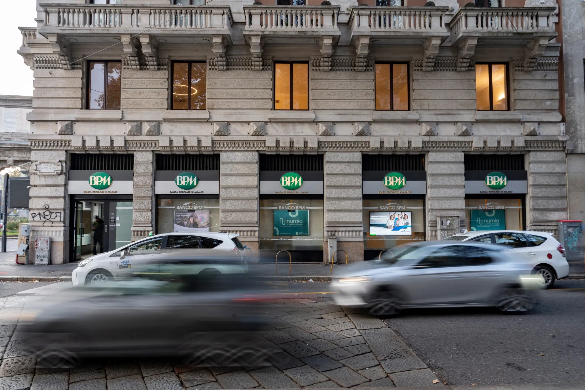 A Banco BPM SpA bank branch in Milan, Italy.
