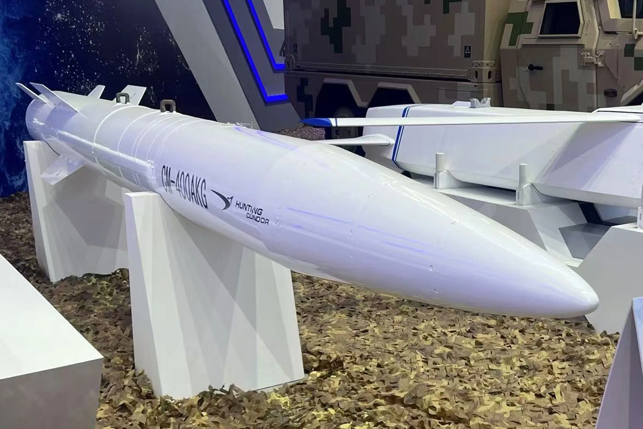 A static display of a CM-400 missile.