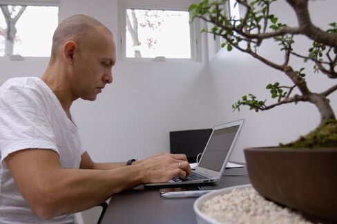Josh Owen at work in his home studio.