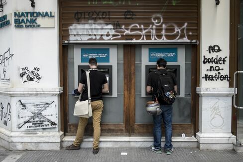 Pensioners And Greek Banks Amid Record Deposit Outflows