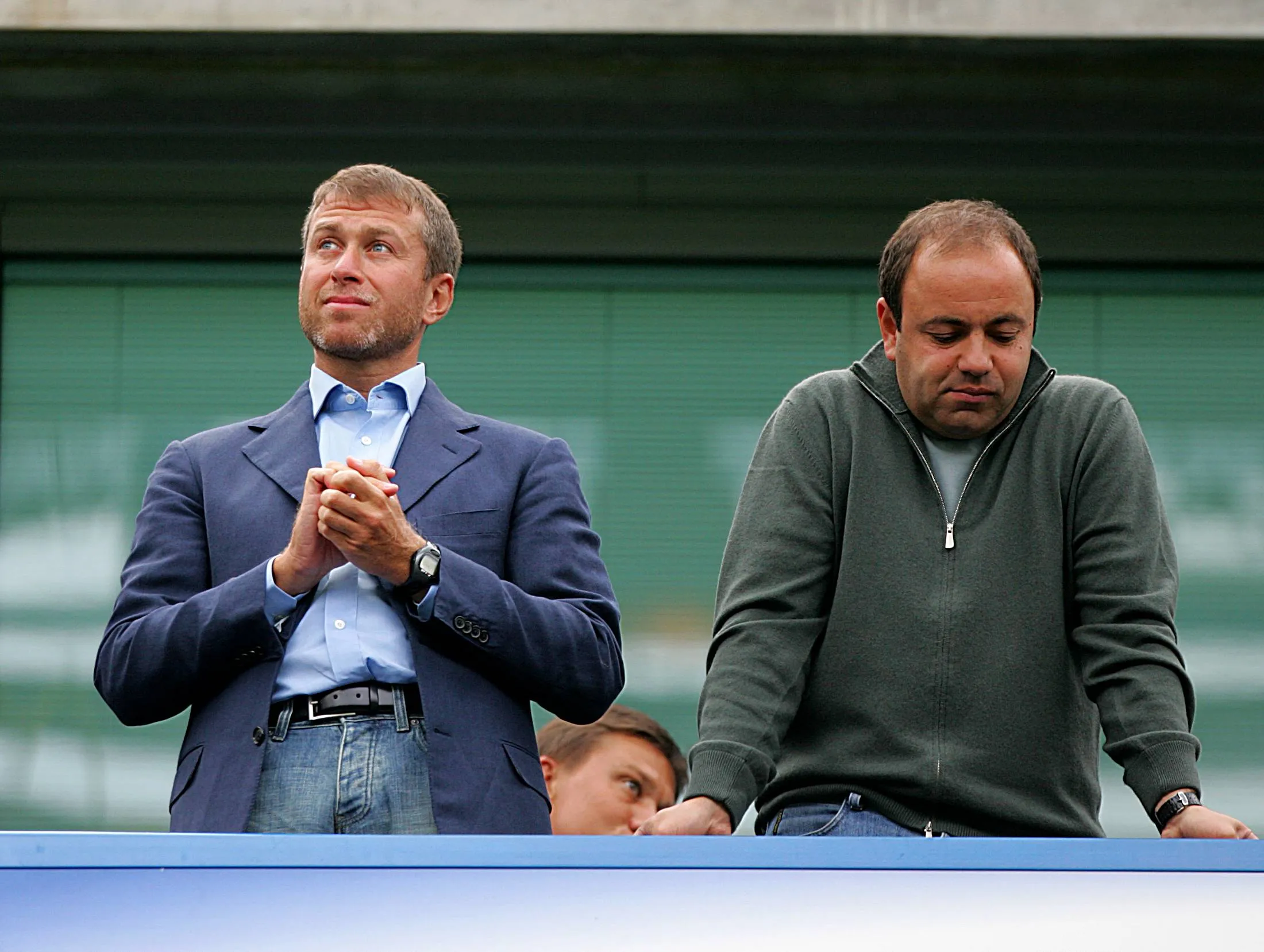 Eugene Shvidler, right, and Roman Abramovich.