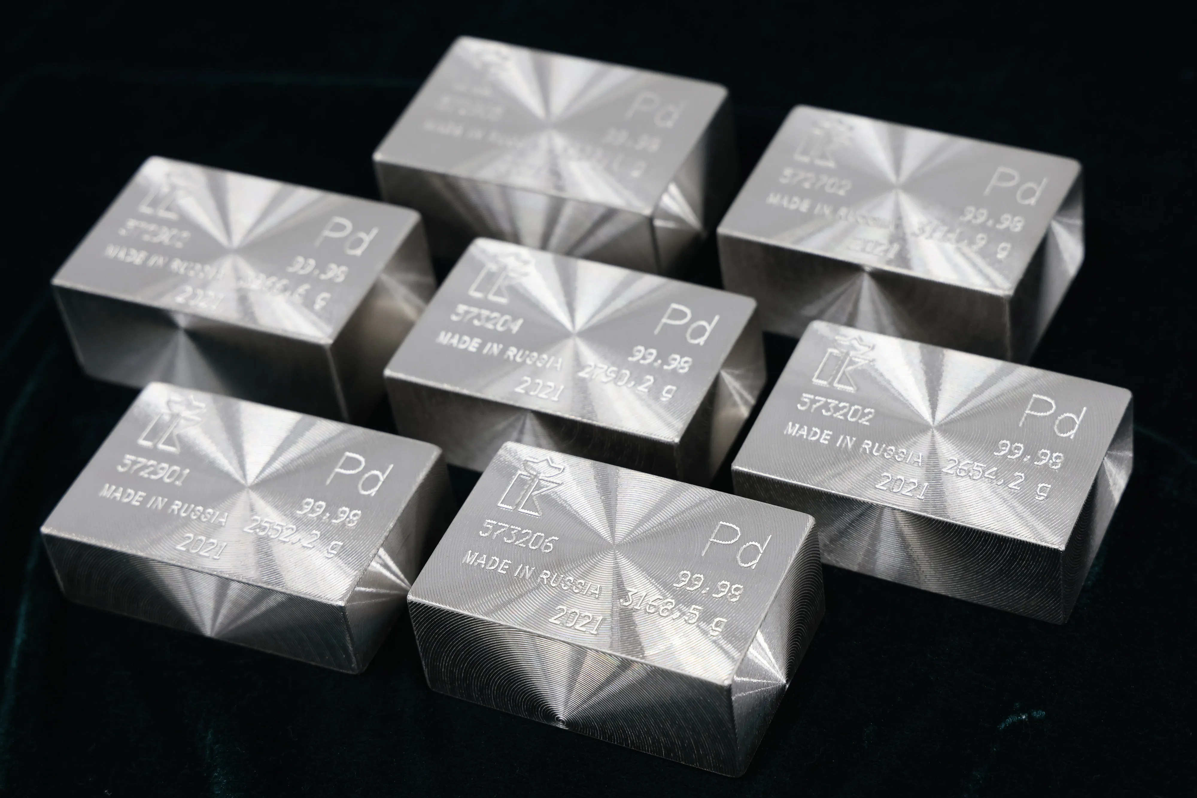 Palladium ingots.
